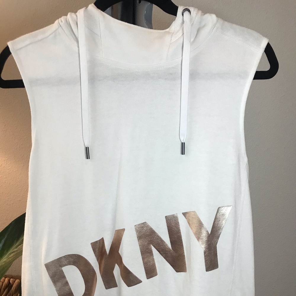 DKNY sleeveless hoodie